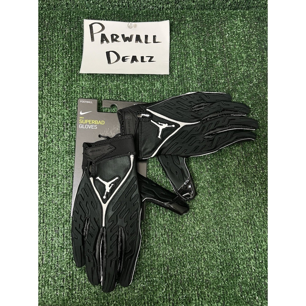 Nike Air Jordan Superbad 6.0 Football Gloves Black White Size 2XL DX4476-091 XXL